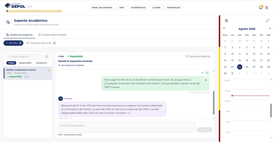 Soporte Académico en Campus DEPOL